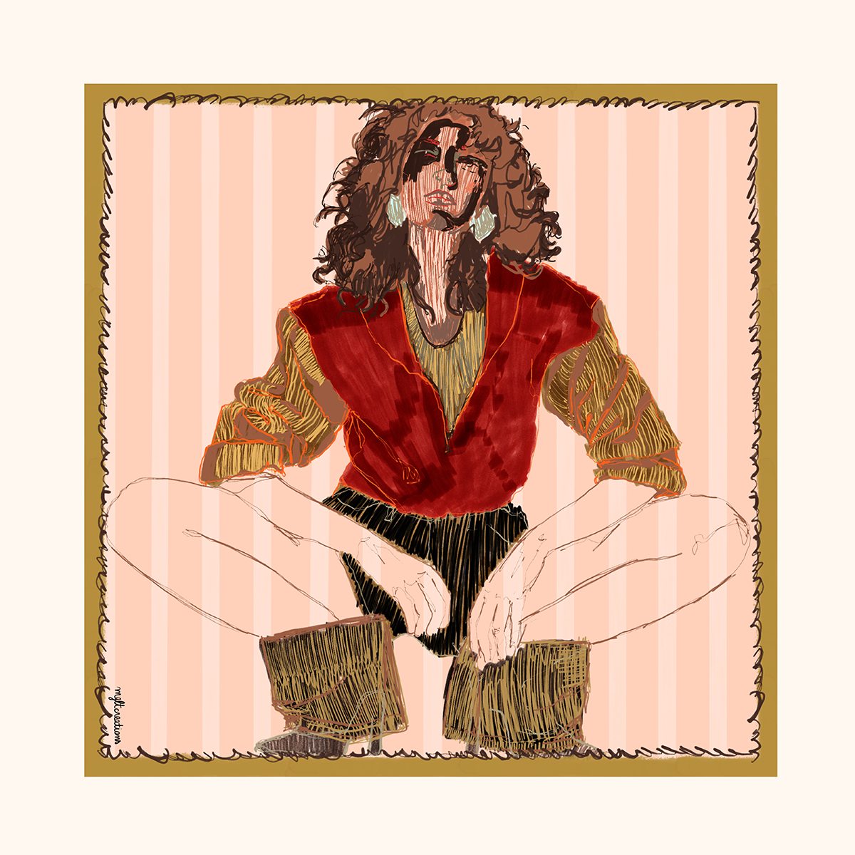Foulard FEMME ASSISE
